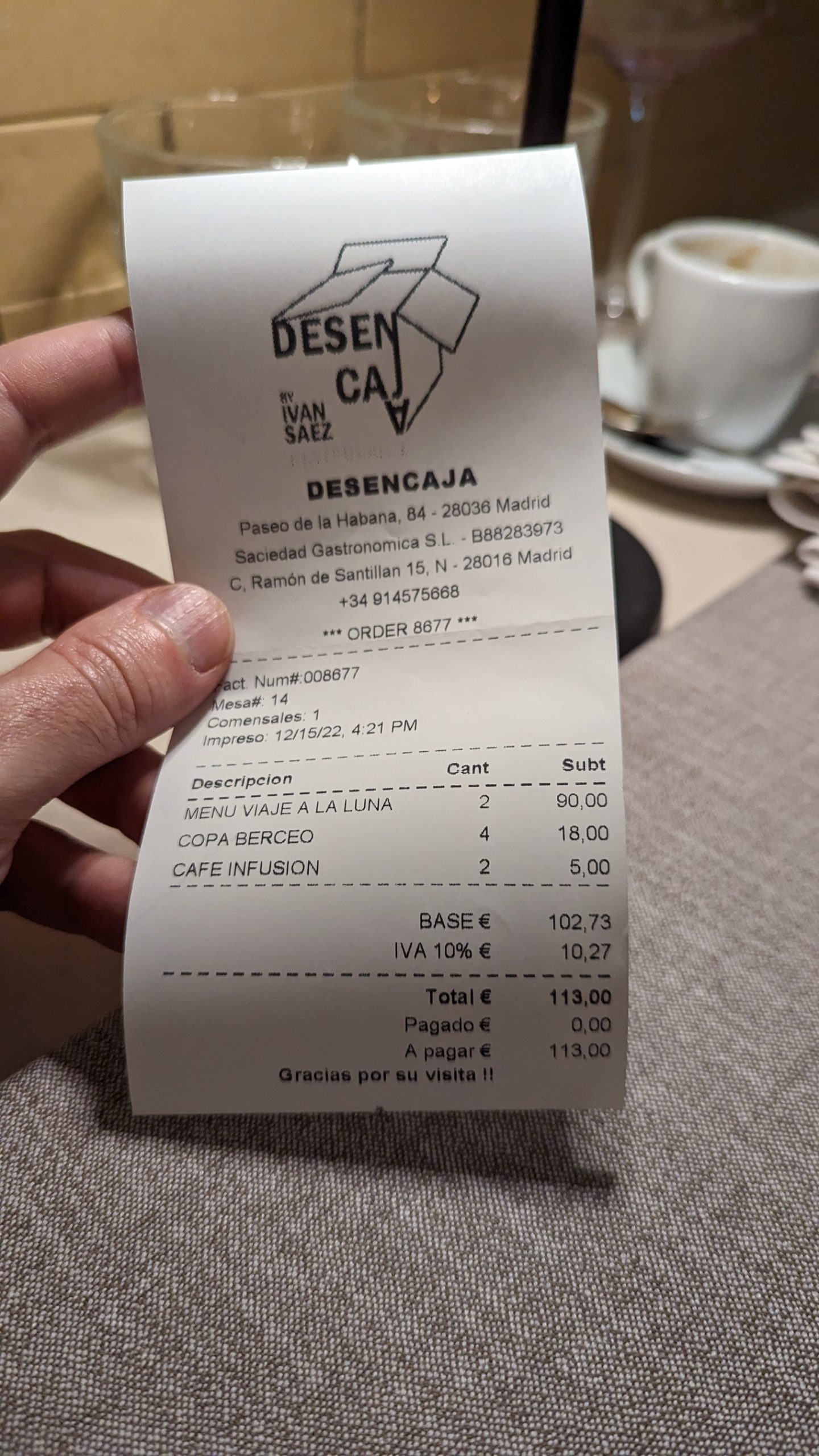 Desencaja Bistro (Madrid)